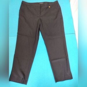 Jones New York Collection Stretch Women's Dress Ankle Crop Pants Black 14P